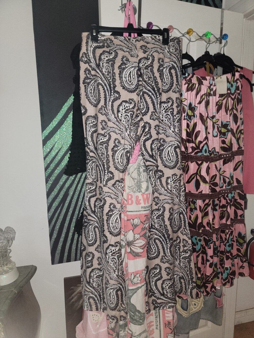 Free People Linen Rayon Paisley Pants
